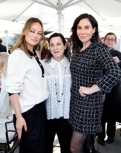 Olivia Wilde, la diseñadora de vestuario Arianne Phillips y Halina Reijn, la directora de Babygirl, el provocativo film protagonizado por Nicole Kidman