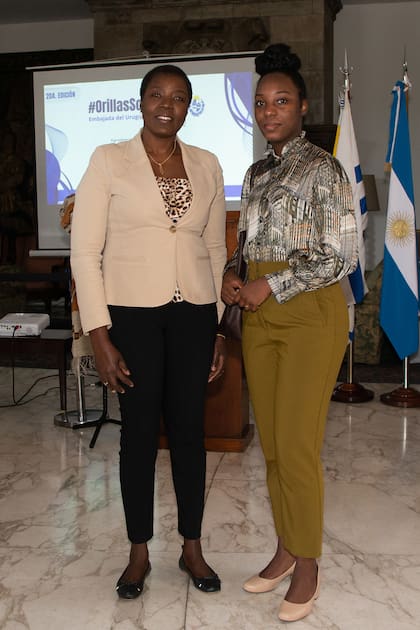 Olya Medor Duchasse agregada consular de Haití y Rhode Danha.