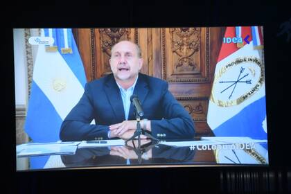 Omar Perotti, durante su presentación en el Coloquio de IDEA