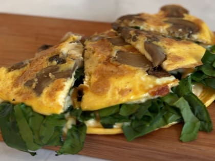 Omelette de champiñones