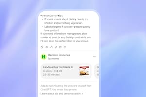 ChatGPT comienza a mostrar publicidad em cuentas gratis y en su plan más barato