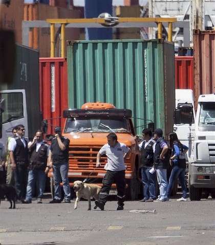 Operativo antidrogas en Terminal 4