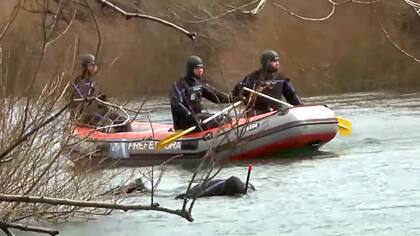 Operativo de búsqueda de Santiago Maldonado en el Río Chubut en agosto de 2017
