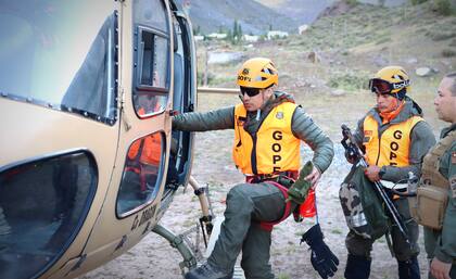 Operativo de rescate de los andinistas fallecidos