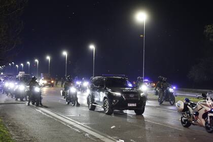 Operativo de seguridad por la llegada de los bicampeones de América al país