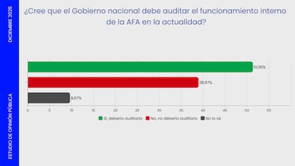 Opinión mayoritaria a favor de que el Gobierno audite la AFA