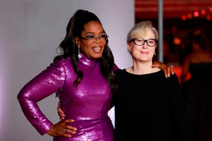 Oprah Winfrey junto a Meryl Streep