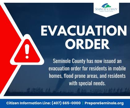 Orden de evacuación en Semiole, muy cerca de Orlando.