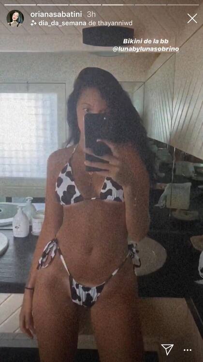 Oriana Sabatini mostró su traje de baño y su descomunal figura.