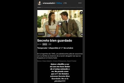 Oriana reveló lo que siente cuando ve que su cara está en Netflix