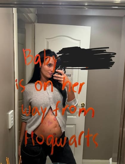 Oriana tuvo un baby shower con temática de Harry Potter (Foto: @orianasabatini)