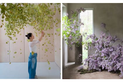 Oriunda de Corea pero radicada en Londres hace años, esta artista de las flores tiene un lenguaje único y sutil.