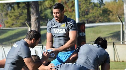 Ortega Desio, en uno de los últimos ensayos, en pleno ejercicio de control de pelota