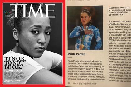 Osaka en la tapa del especial de Time de los Juegos Olímpicos y Paula Pareto, la argentina "imperdible" en Tokio 2020
