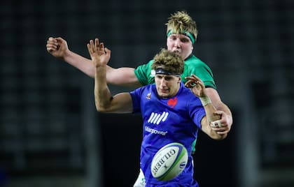 Oscar Jegou, sancionado por doping, durante el último Mundial de rugby Sub 20, en Sudáfrica