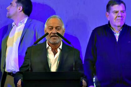 Oscar Liberman en un acto libertario; es el candidato con más chances en la sexta sección