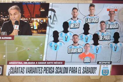 Oscar Ruggeri se mostró en contra de que la selección realice varios cambios de futbolistas para el partido contra México