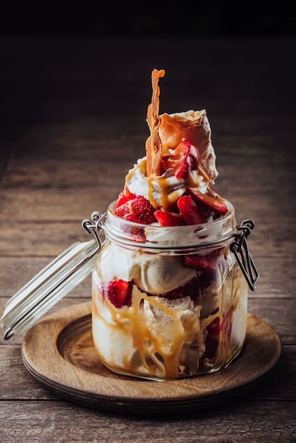 Osso Mess, el clásico postre de este restaurante.