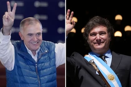 Osvaldo Jaldo y Javier Milei