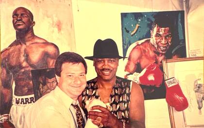 Osvaldo Principi y Joe Frazier, el legendario bombardero de los pesados y rival de Ali y Foreman, entre otros