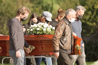 Gabriela Sabatini. Voló desde Miami para despedir a su madre, Beatriz Garófalo