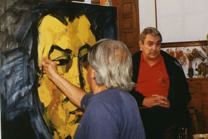 Oswaldo Guayasamín trabajó en el retrato de Alberto Cortez, cuando el músico volvió a los escenarios, luego de un accidente cerebral