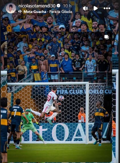 Otamendi, su gol a Boca y la dedicatoria con una canción de cumbia