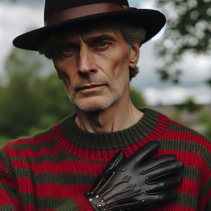 Otra creación de la IA sobre cómo se vería Freddy Krueger hoy