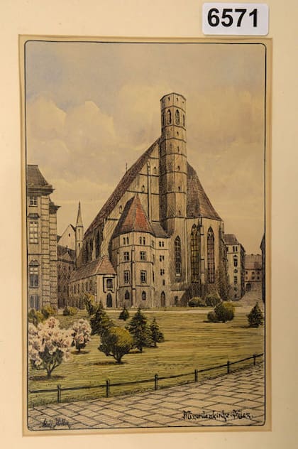 Otra de las pinturas firmadas por Hitler