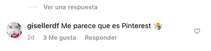 Otra de las usuarias que resaltó que se trataba de Pinterest