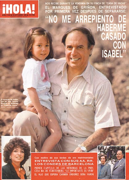 Otra exclusiva de ¡HOLA!, en 1985: Carlos Falcó se confiesa tras separarse de Isabel Preysler.
