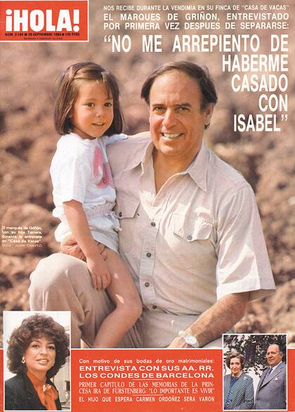 Otra exclusiva de ¡HOLA!, en 1985: Carlos Falcó se confiesa tras separarse de Isabel Preysler.