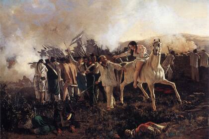 Otra historia de amantes, pero en medio de la lucha: "Batalla de San Cala", de Juan Manuel Blanes, se exhibe en el Museo Histórico Nacional
