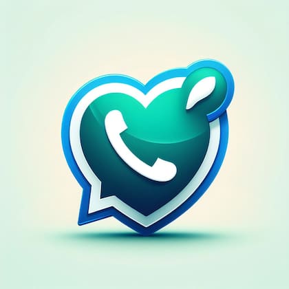 Otra imagen alusiva al "modo corazón azul de WhatsApp"