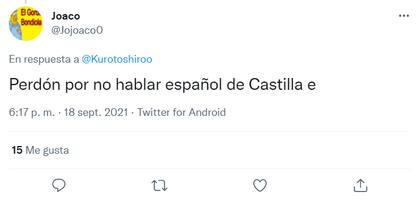 Otra vez, los distintos usos de una misma lengua presente en una de las respuestas