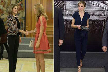 Otra vez luciendo una chaqueta de Zara yb un mono de Mango