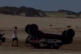 Otro accidente en La Frontera de Pinamar: un herido tras volcar un UTV