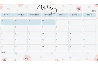 Otro calendario de mayo para tener a mano