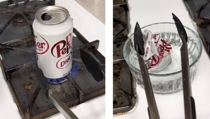 Otro de los desafíos de TikTok, que muestra cómo armar uno de estos dispositivos de explosión caseros.