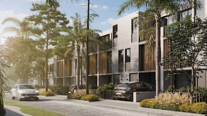 Otro de los emprendimientos inmobiliarios en el Camino de los Remeros es un barrio cerrado de townhouses