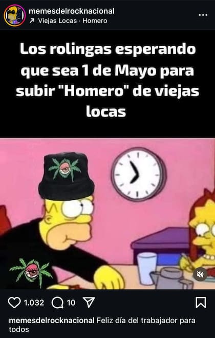Otro de los memes que circuló por Instagram (Foto: @memesdelrocknacional)