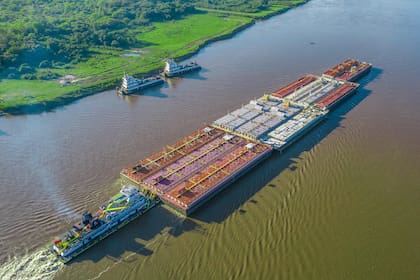 Otro desprendimiento de barcazas se registró hace algunos días en el Río Paraguay