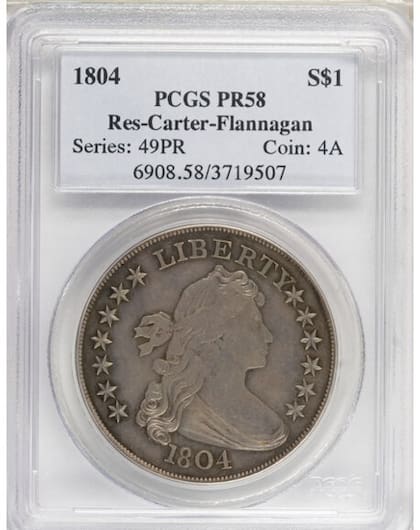 Otro ejemplar de Clase II, calificado como PR58 debido a la presencia de desgaste en su diseño, también alcanzó un precio de venta elevado por hasta US$2,3 millones