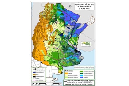 Otro mapa sobre la reserva de humedad en los suelos