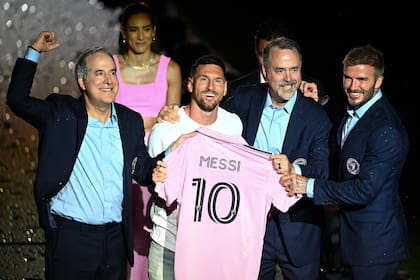 Otros de los recuerdos del video es la llegada de Lionel Messi al Inter Miami (Photo by CHANDAN KHANNA / AFP)