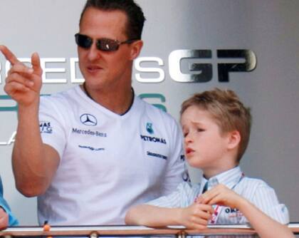 Otros tiempos: Michael con un pequeño Mick Schumacher