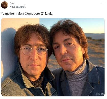 Otros usuarios usaron la IA y le cambiaron el lugar geográfico a los dos cantantes