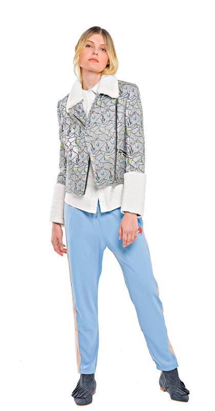 Outfil casual metalizado