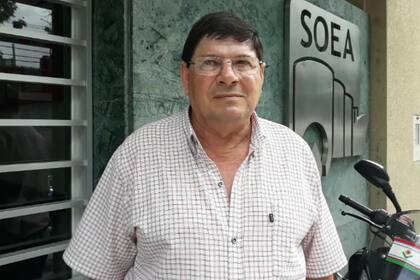 Pablo Reguera, de SOEA, uno de los gremios que impulsaba el paro