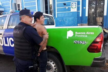 Pablo Cuchán, al ser detenido en Bahía Blanca